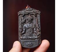 FENNYYAR Estatua de Buda de gallo tallada a mano de la deidad guardiana del zodiaco chino, 7 cm, colgante decorativo
