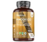 Fenogreco Bio y Orgánico 1500mg - 180 Cápsulas para 3 Meses de Suministro - Semillas de Fenogreco en Polvo - Etiqueta Bio y Certificación Orgánica por la Soil Association, Apto para Veganos