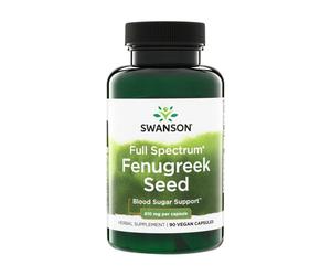 Fenogreco, Fenugreek Swanson, 610 mg (90 cápsulas)