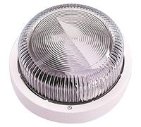 Fenoplástica 7210B - Aplique redondo de exterior, 100W, IP44, E-27, blanco.