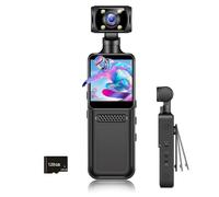 Fenpos Cámara de clip corporal 4K de 128 G con grabación de audio y video FHD Mini cámara portátil portátil pequeña videocámara personal de acción deportiva grabadora de video al aire libre