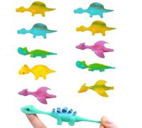 FENQURO 20 PCS Fionda Dinosauro, dinosaurios juguetes, tirachinas, Fionda Elastici Dita Dinosauro Volanti Giocattolo, Dinosauri Giocattoli per Bambini Regalo Festa Compleanno, Colore casuale