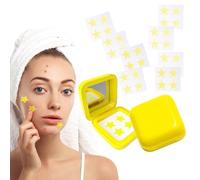 FENQURO 32 Pcs Hydro Star Big Yellow, parches granos, pimple patches, Pegatinas hidrocoloides para eliminar la inflamación, diseño de estrella, vegano y sin crueldad
