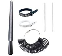 FENQURO 5 Pcs Redamancy Medidor Anillos, Dedo Ring Sizer, Ring Sizer Herramienta de Medición, para Medir Dedos de Tamaño, para Anillos Tamaños A-Z Metal/Acero/Plástico