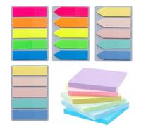 FENQURO Notas Super Sticky Colección Soulful Color, Paquete de 10 Blocs de Notas, marcadores adhesivos, posits para libros, 76x76 mm, Extra Adhesivas para Listas de Tareas y Recordatorios