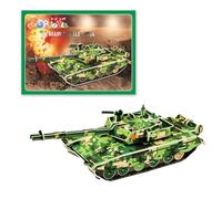 FENQURO Tanque de batalla principal tipo rompecabezas 3D, kits de modelos de maquinaria de guerra para que los adultos construyan, rompecabezas 3D para adultos y adolescentes, decoración del hogar