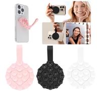 FENQURO Ventosas para Movil en Forma de Corazón, 3 Piezas Ventosa Movil Multifunción, Ventosa Movil Silicona Doble Cara, Soporte Movil Coche Ventosa para Todos los Modelos y Fundas de Teléfonos