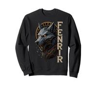 Fenrir Lobo Nórdico Círculo Rúnico Ragnarök Arte Vikingo Sudadera