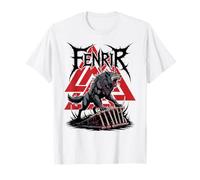 Fenrir Viking Wolf - Símbolo nórdico Valknut Mitología Celta Camiseta