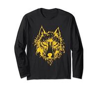 Fenrir Wolf Odin - Camiseta nórdica Valhalla Mjolnir Old God War Manga Larga