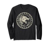 Fenrir Wolf Odin Runas Fenrirwolf Guerrero Vikingo Valhalla Manga Larga