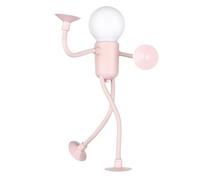 Fenroq Lámpara de Noche con Forma de Deportista para Dormitorio, Baño y Decoración Navideña, Color Rosa, para Escritorio y Dormitorio