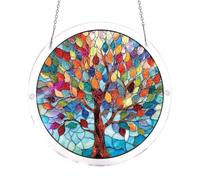 Fenster Suncatcher,Acryl Sonnenfänger Puzzle Baumform - Fenster-Suncatcher-Puzzle, Für Erwachsene, Frauen, Mama, Männer, Zuhause, Wände, Gärten, Veranden, Balkone, Bauernhof, Familie,