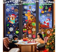 Fensterbilder Weihnachten Selbstklebend, Selbstklebend Weihnachtsfensterbilder Doppelseitig Fensterbild Weihnachten Wiederverwendbar, Kinder Fensterfolie Weihnachten