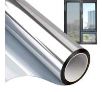 Fensterfolie, Sonnenschutz, Sichtschutzfolie für Glasfenster, Statisch haftende Spiegel-Fensterfolie, blockierende Sichtschutz nur Fensterfolie, Nicht klebende -Hitzeschutzfolie für Zuhause,