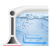 Fentar Barrera de Agua Para Ducha, 2m Goma Mampara Flexible Contra el Moho, Vierteaguas Mampara, Perfil Silicona, Para Baño Fregadero de Suelo Bañera