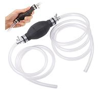Fentar Bomba de sifón de combustible, kit de bomba de sifón de 2 m para transferencia de combustible y gasolina, bomba de agua portátil de alto flujo, manguera de sifón de mano de 2 PVC (1,2 m + 0,8 m