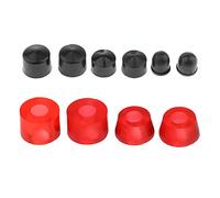 Fenteer 10 Piezas Cojín de Eje de Patineta Juego de Bujes para Ejes de Longboard Kit de Reparación PU Resistente a Impactos Adecuado para Deportes Extremos SK, Rojo Claro