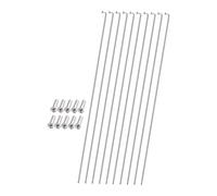 Fenteer 10 radios de Bicicleta de Acero Inoxidable de 2 mm con Tapas de radios, Repuesto de reparación Resistente a Impactos para Ciclismo al Libre, 25.9 Cm X 2 Mm