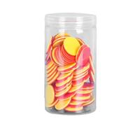 Fenteer 100 Fichas de Matemáticas para Niños, Fichas de Dos Colores con Cubo de Almacenamiento, Fichas de Bingo para Aprender Infantiles, Rojo Amarillo
