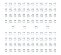 Fenteer 100 Piezas Cubos Acrílicos Bloques de Construcción Dados Apilables Tablero Juego Función de Escritura Y Dibujo Apto para Actividades Educativas Centro, Claro