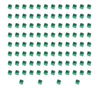 Fenteer 100 Piezas Cubos Acrílicos Bloques de Construcción Dados Apilables Tablero Juego Función de Escritura Y Dibujo Apto para Actividades Educativas Centro, Verde