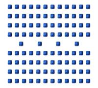 Fenteer 100 Piezas Cubos Acrílicos Bloques de Construcción Dados Apilables Tablero Juego Función de Escritura Y Dibujo Apto para Actividades Educativas Centro, Azul