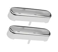 Fenteer 2 Piezas Cubierta Pickup Eléctrica Pastilla Bobina Sencilla Reemplazo Accesorio Latón Diseño Estético Adecuado para Guitarristas Estudios Musicales Ma, Plata