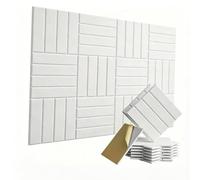 Fenteer 20 paneles acústicos insonorizados para paredes, versátiles y fáciles instalar para la reducción ruido en estudios grabación, Blanco