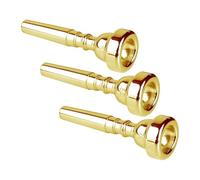Fenteer 3 Piezas Boquilla de Trompeta Accesorio de Cobre para Viento Metal Componente de Repuesto Profesional Adecuado para Uso en Conservatorios Y Salas de C, Oro
