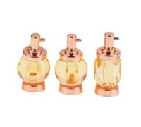 Fenteer 3 piezas de accesorios en miniatura para casa de muñecas, modelos de, accesorios para fotos con mini frascos de perfume, pequeños, Oro Rosa