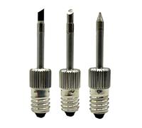 Fenteer 3 Piezas Puntas de Soldador Reemplazo Portátil Acero Recargable USB Kit Interfaz E10 Rosca Adecuado para Técnicos Laboratorios Reparaciones Uso