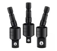 Fenteer 3x3 Uds 1/4 "3/8" 1/2 "adaptador de de Controlador Extensión 360 ° Giratorio, Herramientas Manuales Eléctricas para Vehículos, 3 piezas