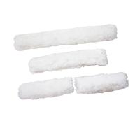 Fenteer 4 Fundas para Cabestro de Caballo, Funda para muserola, envolturas de Peluche para Cabestro de Caballo, Blanco