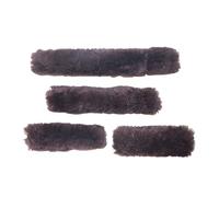 Fenteer 4 Fundas para Cabestro de Caballo, Funda para muserola, envolturas de Peluche para Cabestro de Caballo, MarrÓn