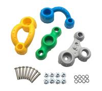 Fenteer 4 Kits de Agarre para Escalada, Presas para Muros de Escalada, Accesorios de Escalada de Varios Tamaños, Presas para Escalada en Roca para Niños, Gimn, a