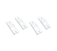 Fenteer 4 pestillos de inclinación a presión para ventanas corredizas, herrajes para mano izquierda y derecha, Blanco, S