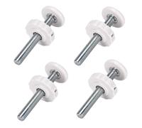 Fenteer 4 Varillas Roscadas para Puerta, Tornillos de Acero, Instalación Rápida, Piezas para Barrera de Mascotas, Blanco
