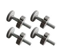 Fenteer 4 Varillas Roscadas para Puerta, Tornillos de Acero, Instalación Rápida, Piezas para Barrera de Mascotas, Gris