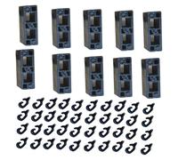 Fenteer 50 Clips de fijación para jaulas de Mascotas, Hebillas de Alambre, Clips de Hebilla, Durabilidad, reemplazo Directo, Accesorios, Conector de Valla, Negro