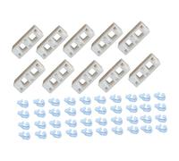 Fenteer 50 Clips de fijación para jaulas de Mascotas, Hebillas de Alambre, Clips de Hebilla, Durabilidad, reemplazo Directo, Accesorios, Conector de Valla, Blanco