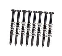 Fenteer 8 Tornillos de Montaje para Aro de Pastilla de Guitarra Eléctrica con Resortes para Piezas de Instrumentos Musicales de Guitarra Y Bajo, Negro, como se describe