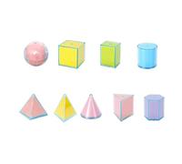 Fenteer 9 Piezas de Formas geométricas Plegables, sólidos geométricos, Formas Multicolores para jardín de Infantes
