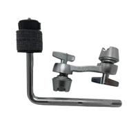 Fenteer Abrazadera de Montaje de Extensión de Platillos Piezas de Tambor Versatilidad Fácil Configuración Brazo de Platillo Varilla en L Abrazadera de Ajuste, Negro