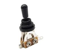 Fenteer Accesorio de interruptor de palanca de 3 vías para guitarra eléctrica, piezas abiertas y cerradas, componente de repuesto, interruptor selector de, Negro