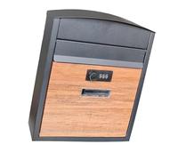 Fenteer Accesorios para buzones de con cerradura de contraseña segura de hierro, decoración, soporte para periódicos, para puertas exteriores, casas y