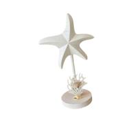 Fenteer Adorno de Escritorio de de Madera con temática oceánica, Estatua Decorativa para gabinete, Oficina, Escritorio y Sala de Estar, Blanco