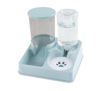 Fenteer Alimentador de Mascotas y dispensador de Agua Suministros de Mascotas automáticas para Mascotas para Perros de Gato Tazón Doble alimentador de Gato y, Verde