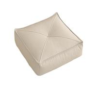 Fenteer Almohadón para Meditación en El Suelo, Cojín de Cuero Sintético para Relajación, Gris Claro, Individual