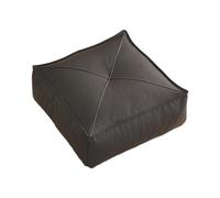 Fenteer Almohadón para Meditación en El Suelo, Cojín de Cuero Sintético para Relajación, Negro, Individual